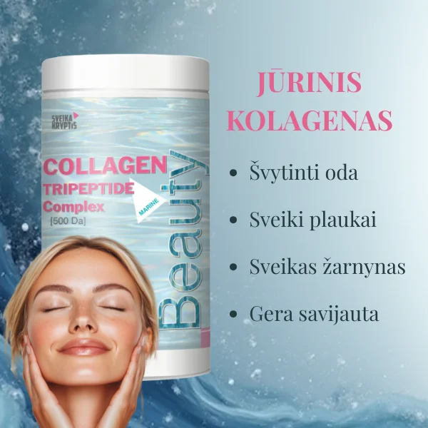 COLLAGEN TRIPEPTIDE Complex Beauty (marine), milteliai, 521g - Image 2